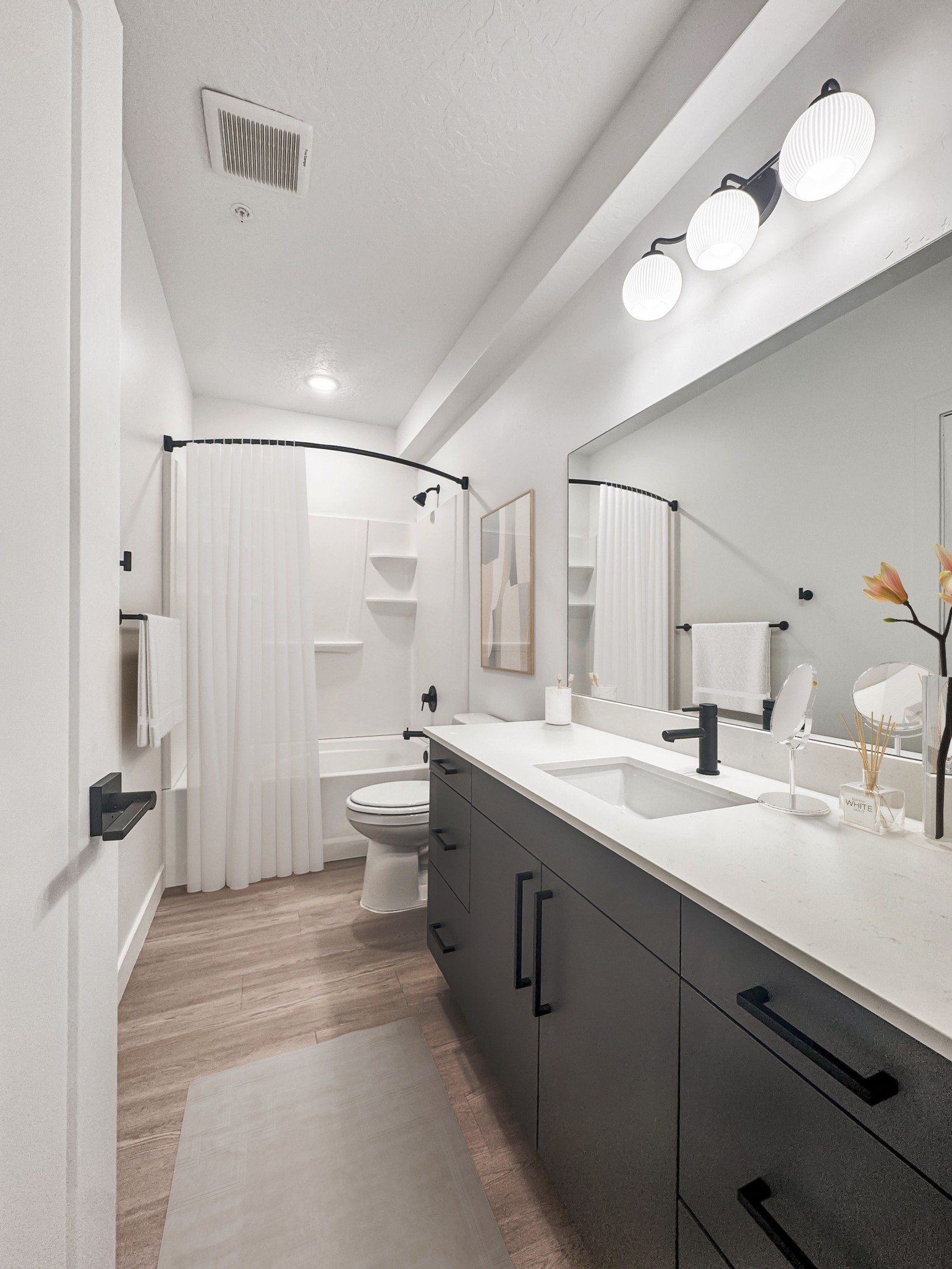 Bathroom with oversized vanity