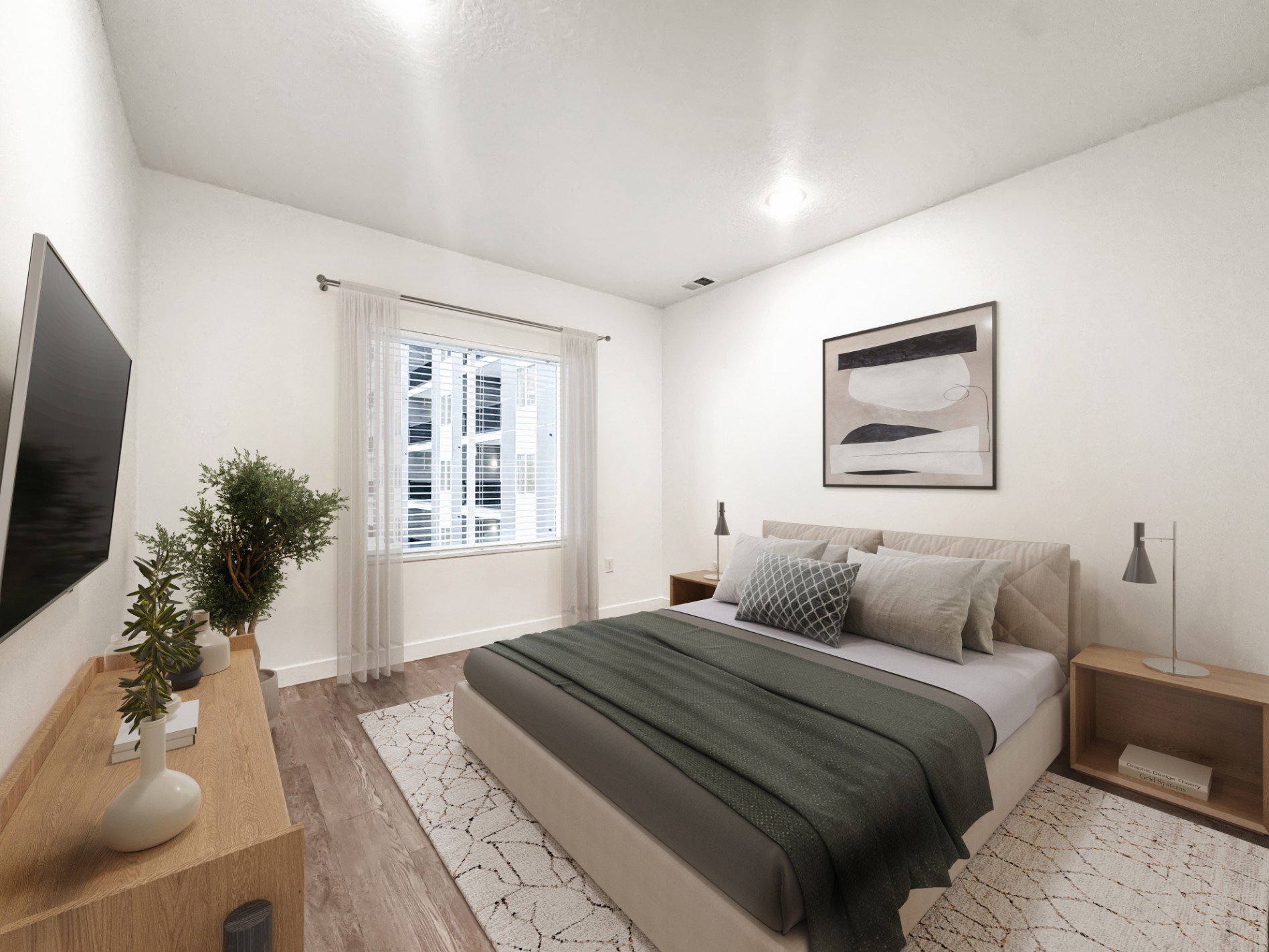 Model primary bedroom