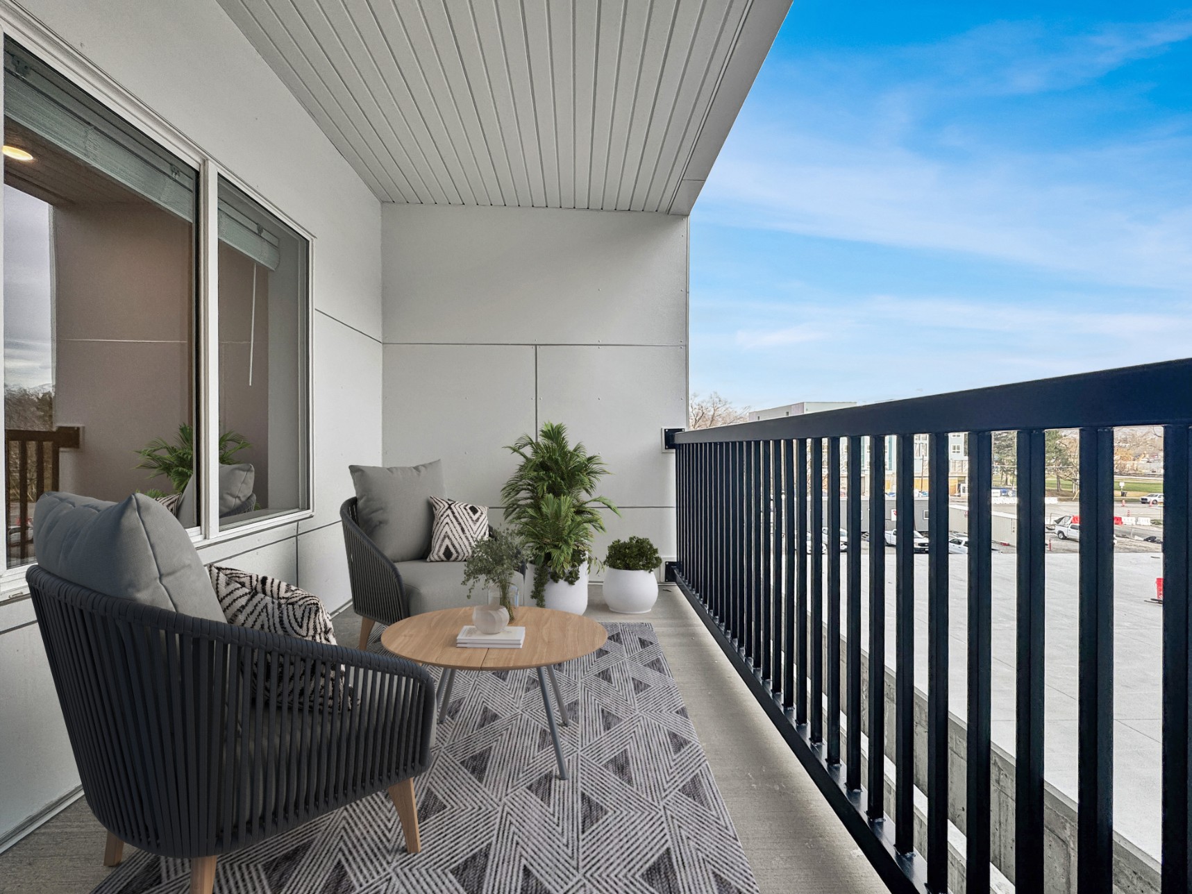 Private balcony at Promontory Place